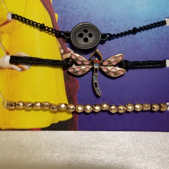 Coraline Dragonfly Button Stars Bracelet Set 4 Piece Bracelets Laika New - Picture 6 of 16